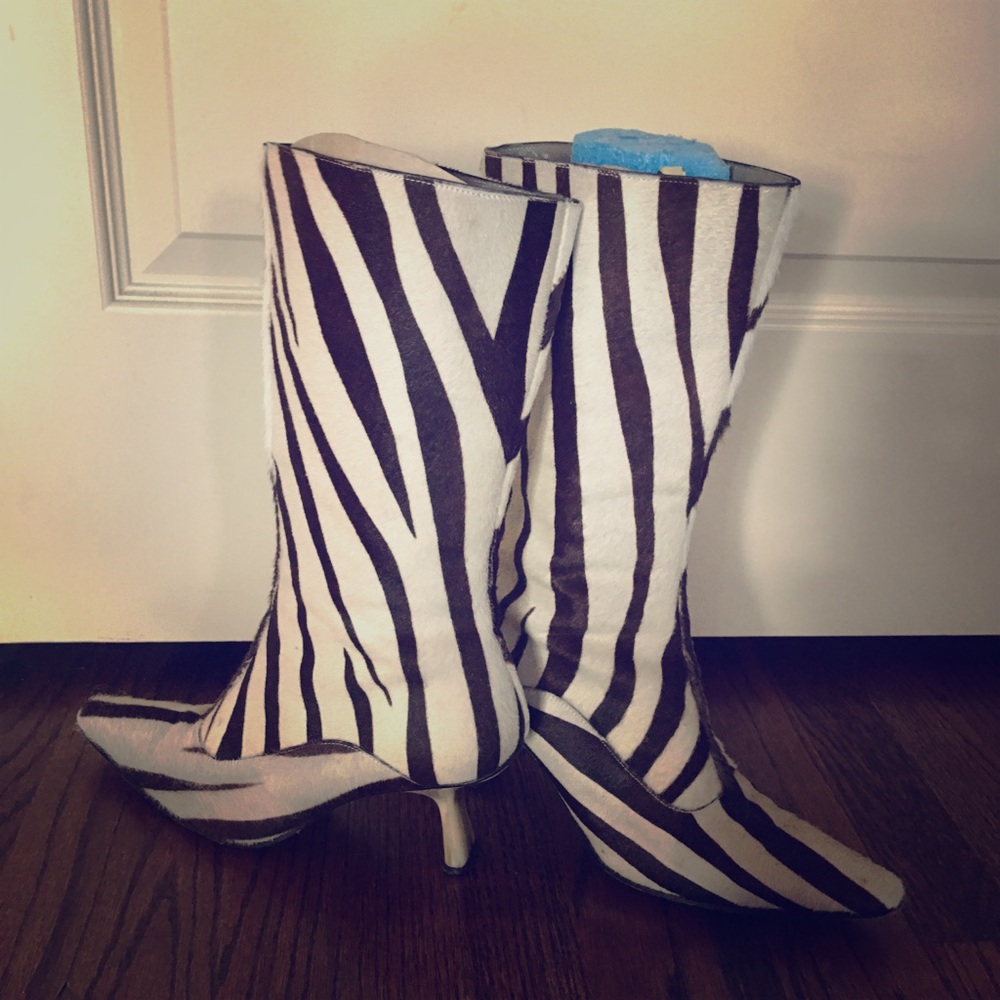 Vero Cuoio zebra calf or pony hair boots